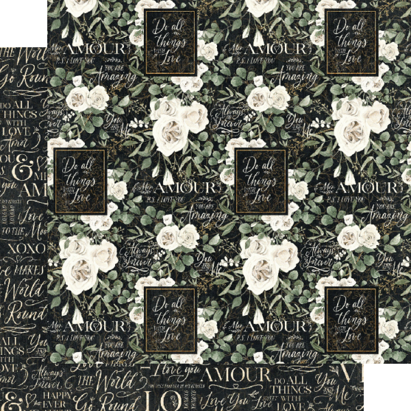 Grafisch 45 PS I Love You 12x12 collectiepakket met stickers