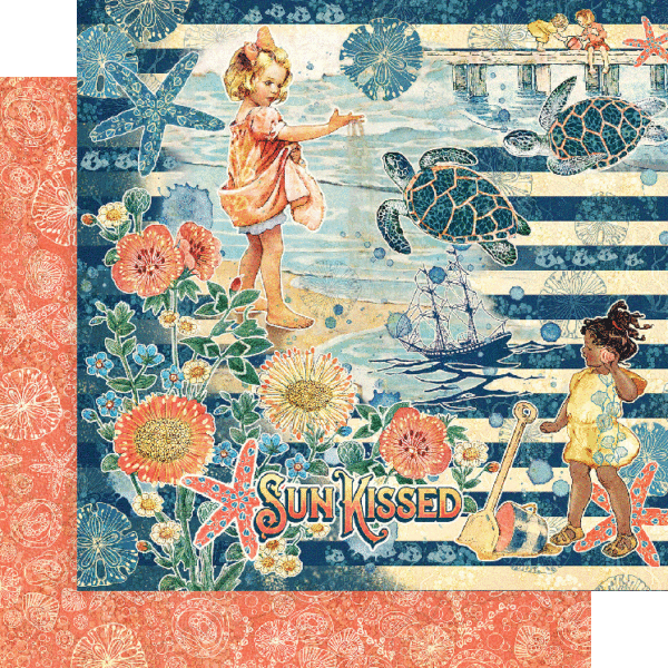Graphic 45 Sunkissed 12x12 Collectors Edition Pack with Stickers