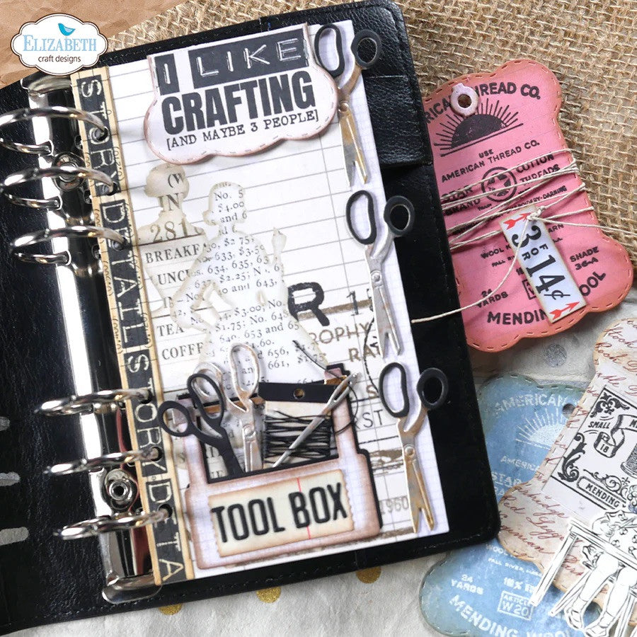 Elizabeth Craft Designs 2028 Sidekick Essentials Tarjeta de 26 hilos con troqueles de tijeras