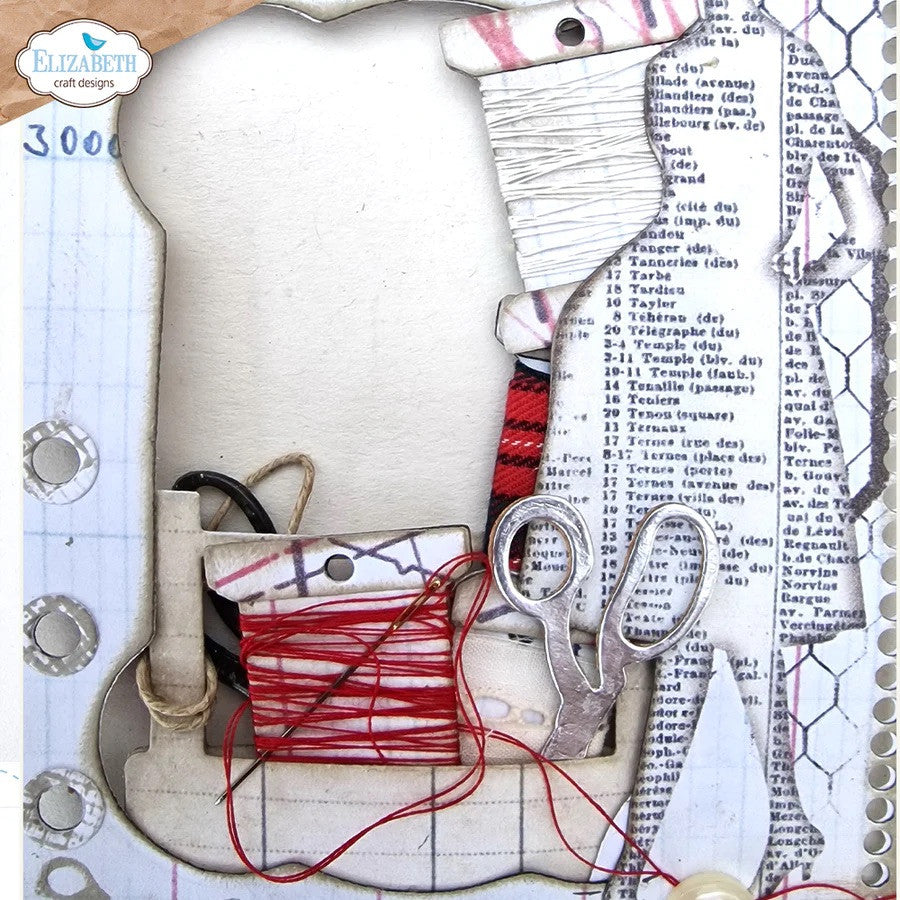 Elizabeth Craft Designs 2028 Sidekick Essentials Tarjeta de 26 hilos con troqueles de tijeras