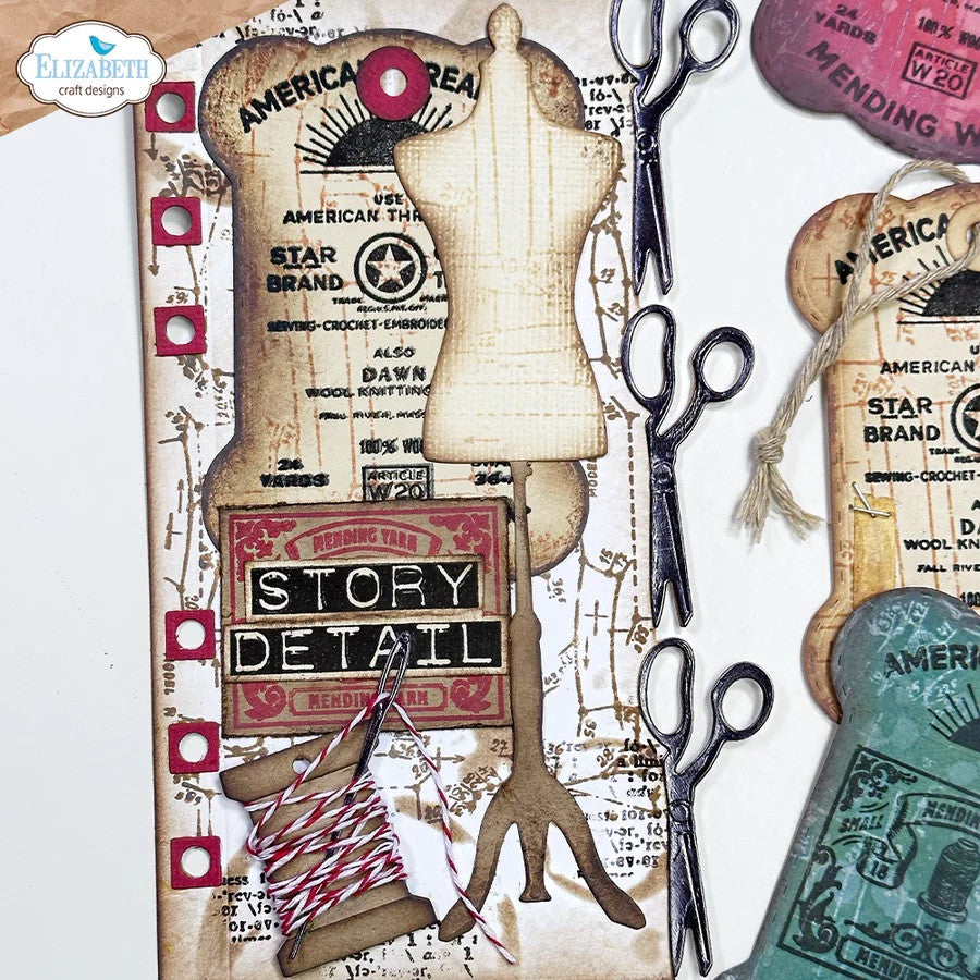Elizabeth Craft Designs 2028 Sidekick Essentials Tarjeta de 26 hilos con troqueles de tijeras