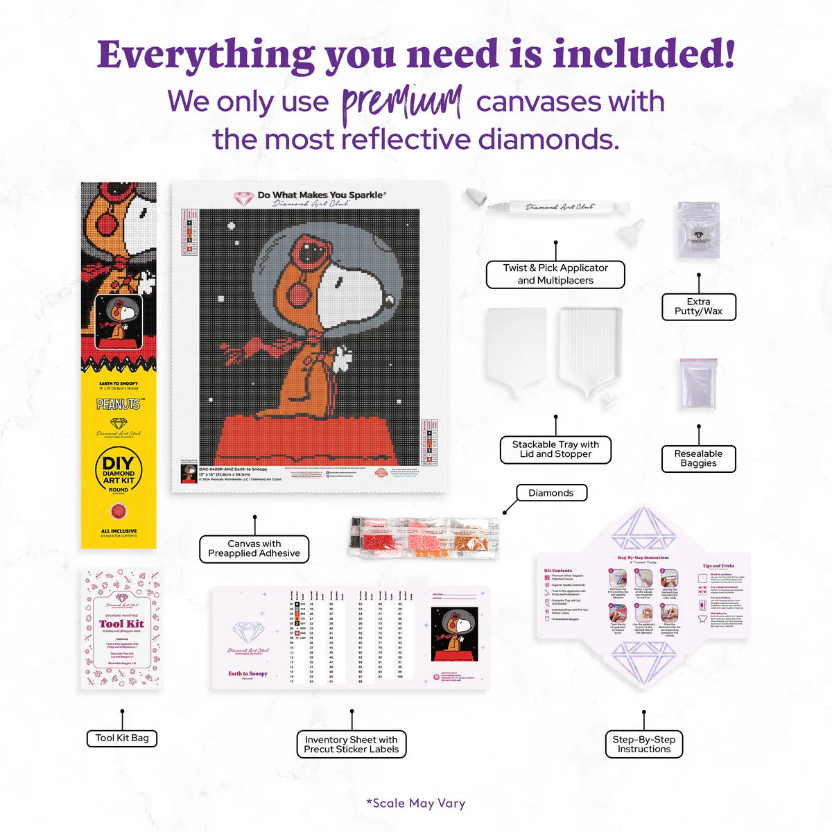 Diamond Art Club Earth To Snoopy
