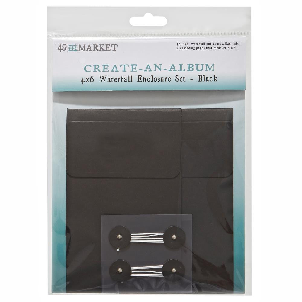 49 and Market Create An Album Black 4 x 6 Waterfall Enclosure Set