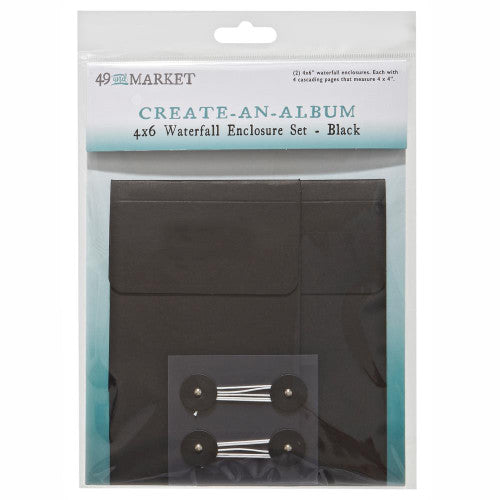 49 and Market Create An Album Black 4 x 6 Waterfall Enclosure Set