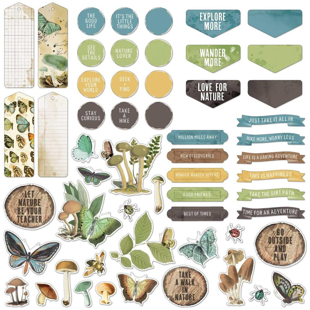 49 and Market Vintage Artistry Nature Study Chipboard Set