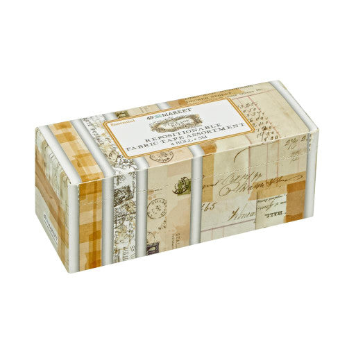 49 en Market Vintage Bits Essentiële herpositioneerbare stoffen tape-assortiment