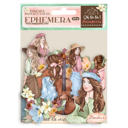 Stamperia Oh La La Ephemera Girls and Flowers