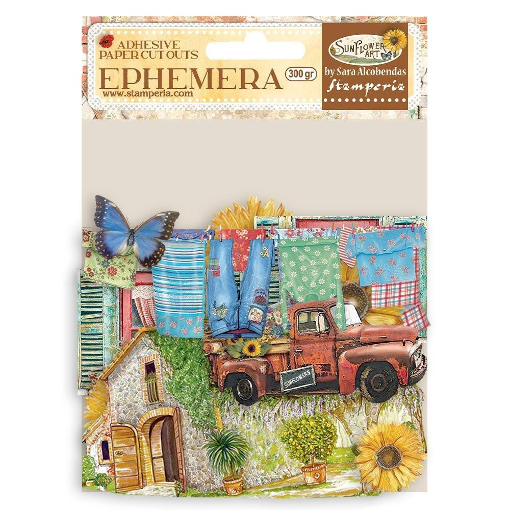 Stamperia Sunflower Art Ephemera Elements and Sunflowers