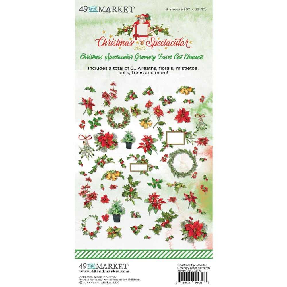 49 and Market Christmas Spectacular Greenery Laser Cuts Elements