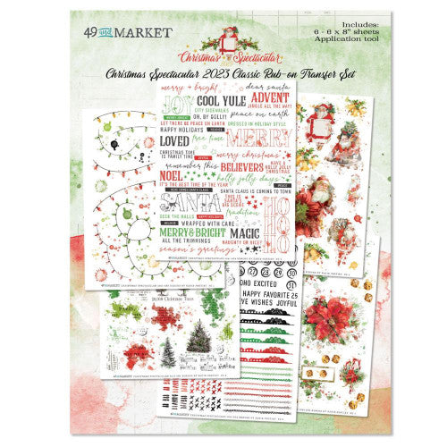 49 and Market Christmas Spectacular 6 x 8 Classic Rub On Transfer Set