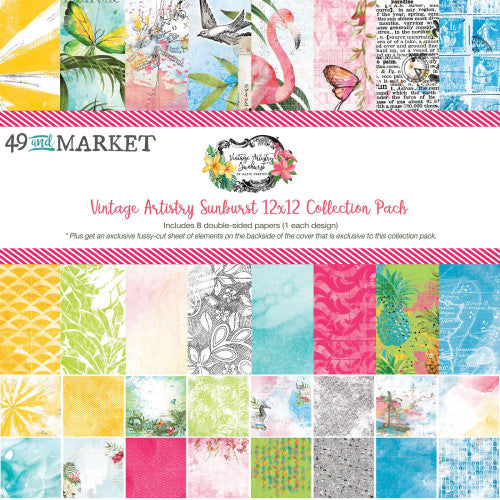 49 en Market Vintage Artistry Sunburst 12 x 12 collectiepakket