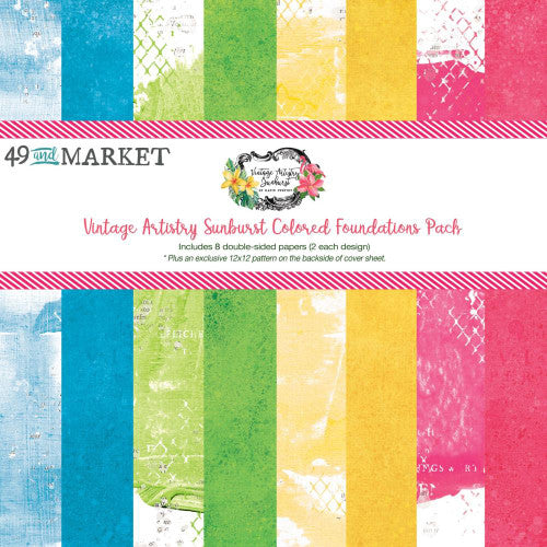 49 en Market Vintage Artistry Sunburst 12 x 12 gekleurd foundationpakket