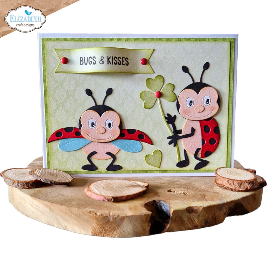 Elizabeth Craft Designs Juego de troqueles de metal con diseño de mariquita
