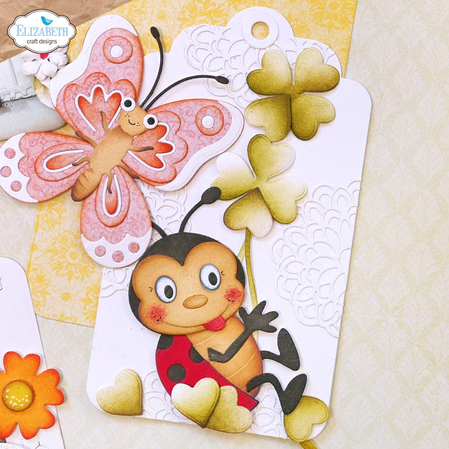 Elizabeth Craft Designs Juego de troqueles de metal con diseño de mariquita