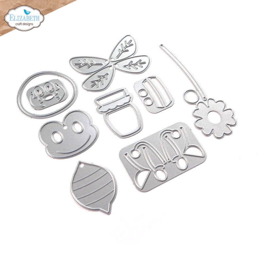 Elizabeth Craft Designs Juego de troqueles de metal de abeja