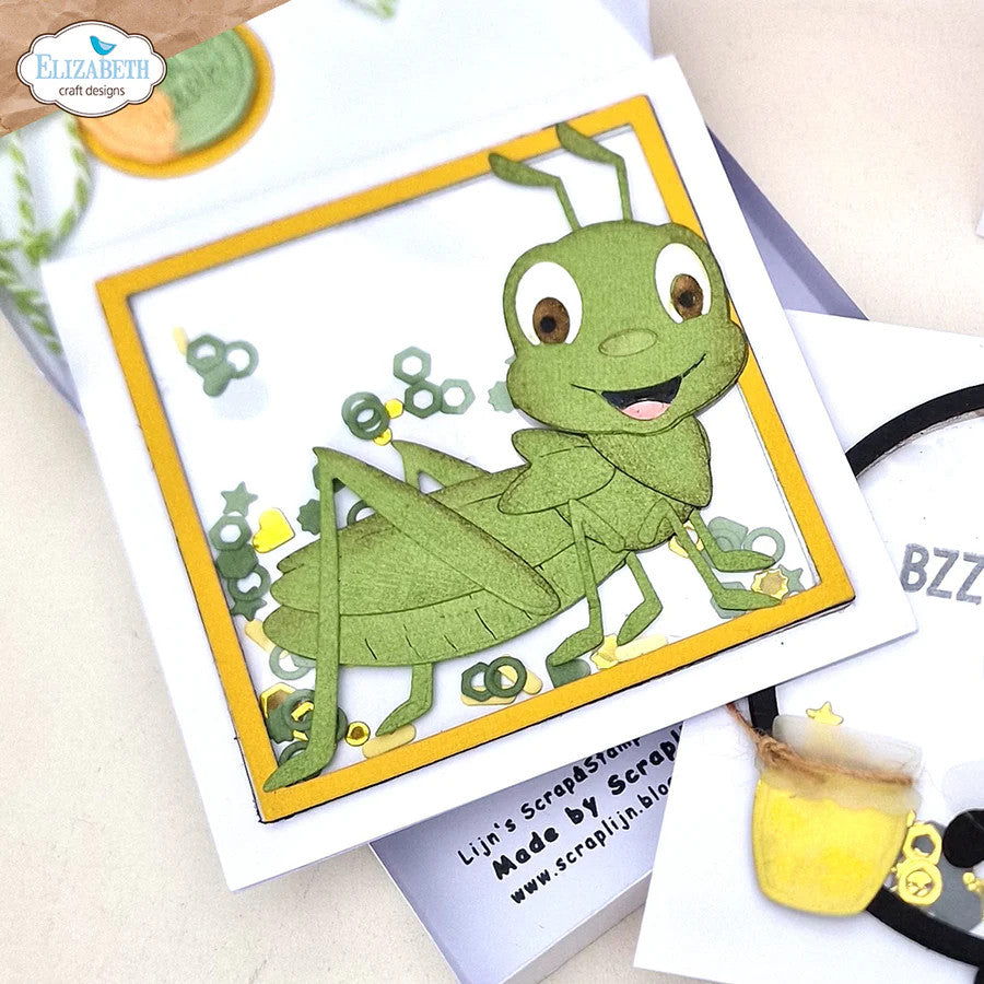 Elizabeth Craft Designs Juego de troqueles de metal con saltamontes