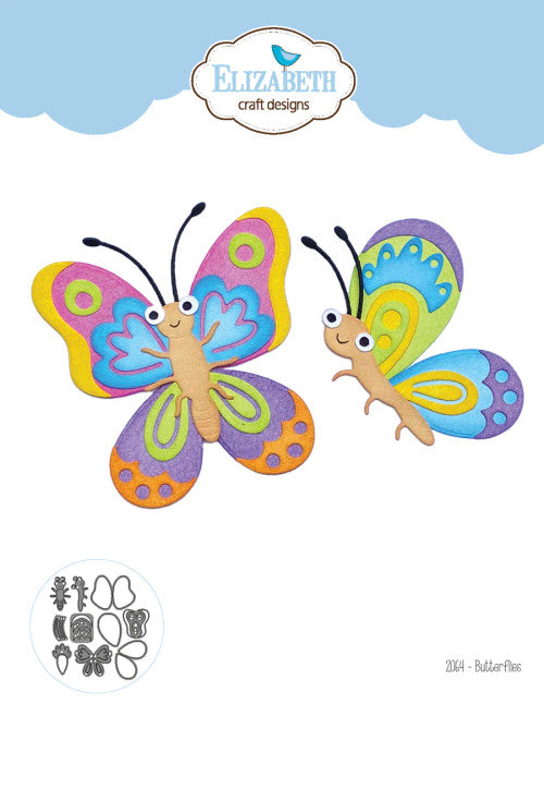 Elizabeth Craft Designs Juego de troqueles de metal con mariposas