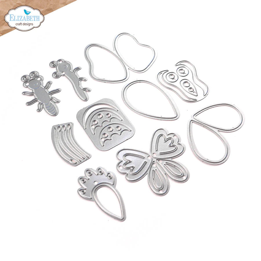 Elizabeth Craft Designs Juego de troqueles de metal con mariposas