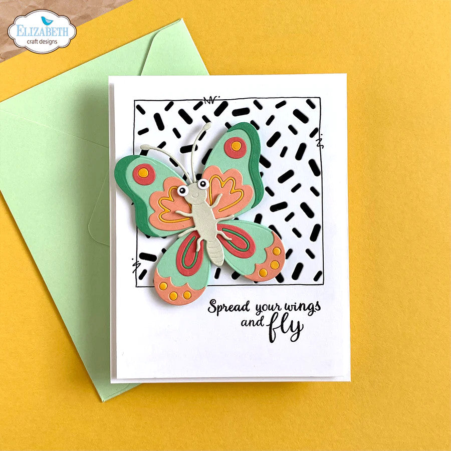 Elizabeth Craft Designs Juego de troqueles de metal con mariposas