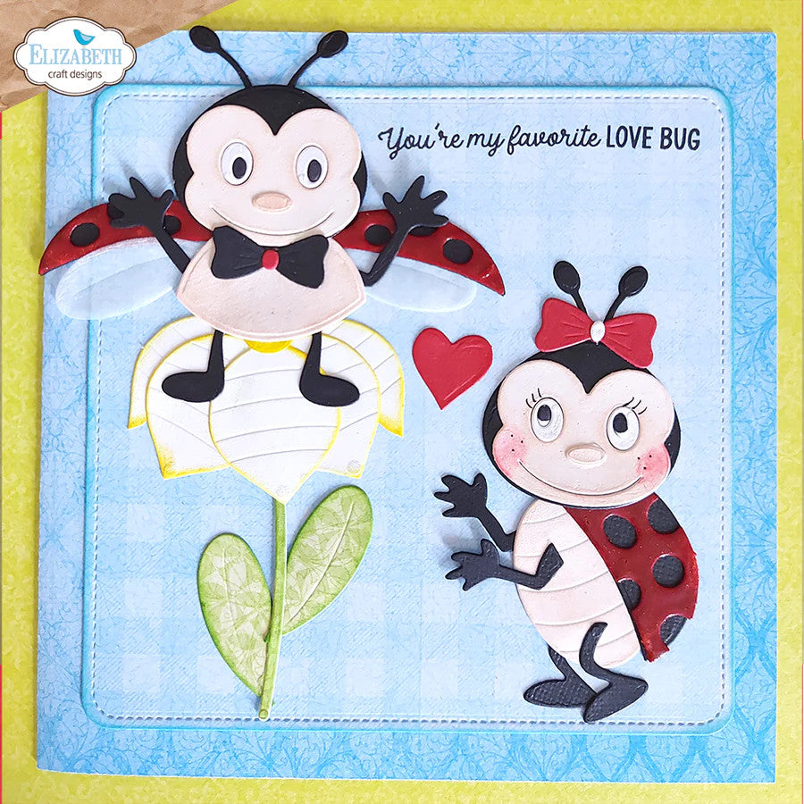 Elizabeth Craft Designs Bugs and Kisses stempelset