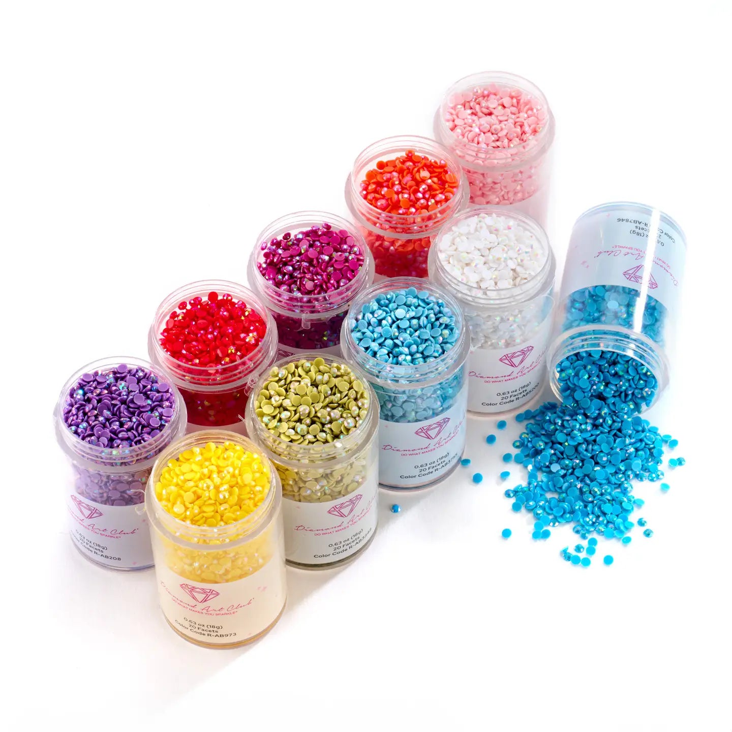 Diamond Art Club Bling Diamonds - Aurora Borealis Rainbow Round (Set of 10)
