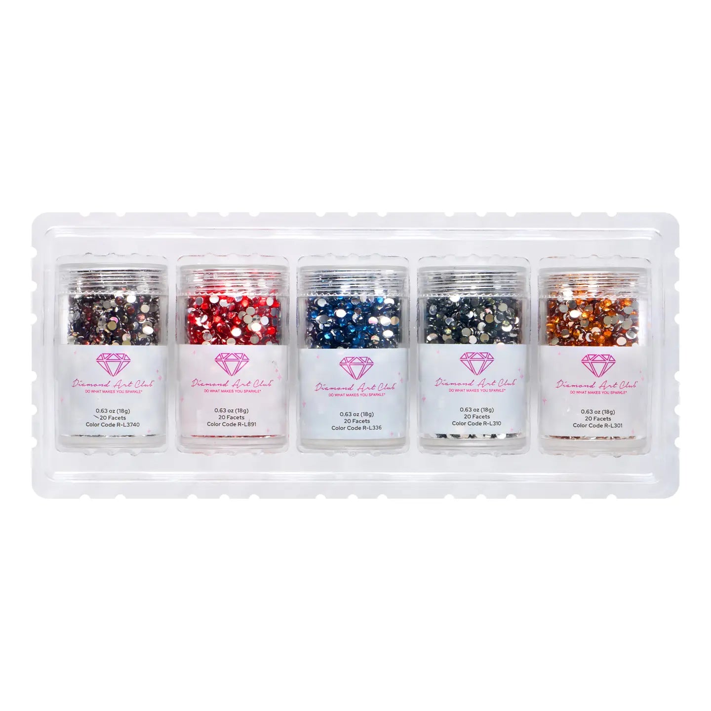 Diamond Art Club Bling Diamonds - Iridescent Jewel Tones Round (Set of 5)