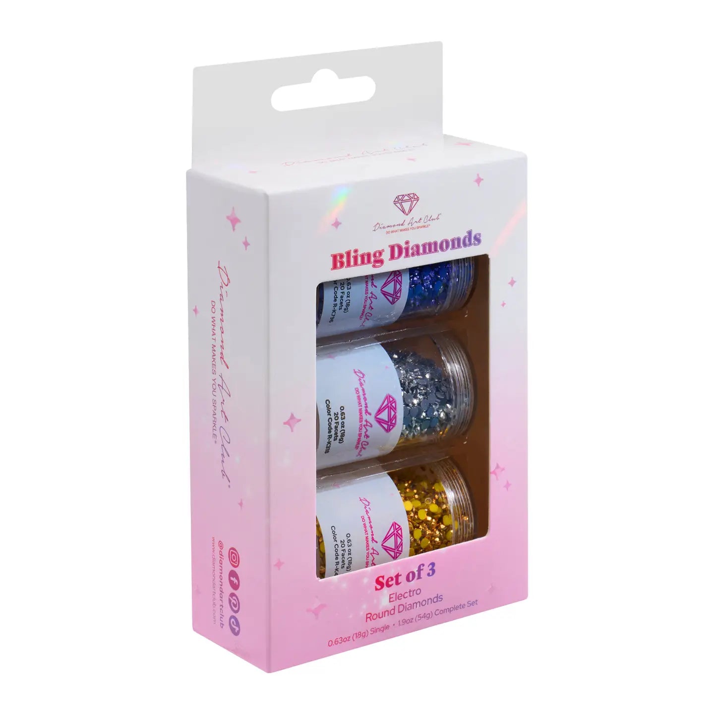 Diamond Art Club Bling Diamonds - Electro Diamond® Round (Set of 3)