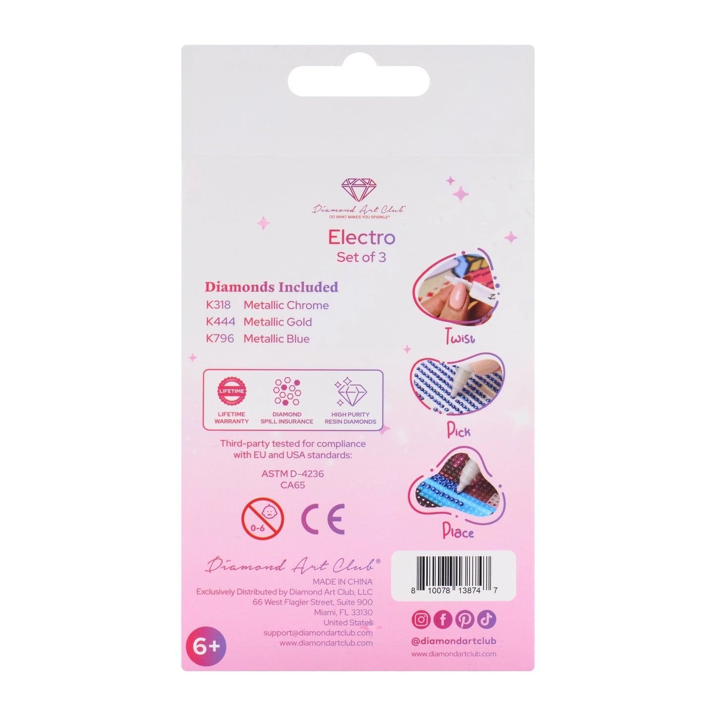 Diamond Art Club Bling Diamonds - Electro Diamond® Round (Set of 3)