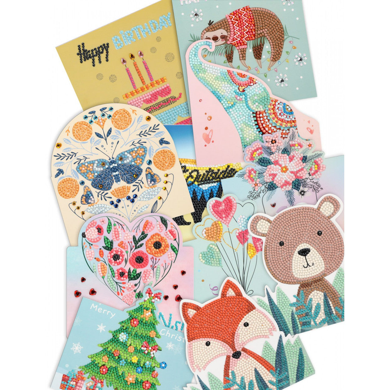 Paquete económico de tarjetas de felicitación Diamond Dotz - 12 tarjetas