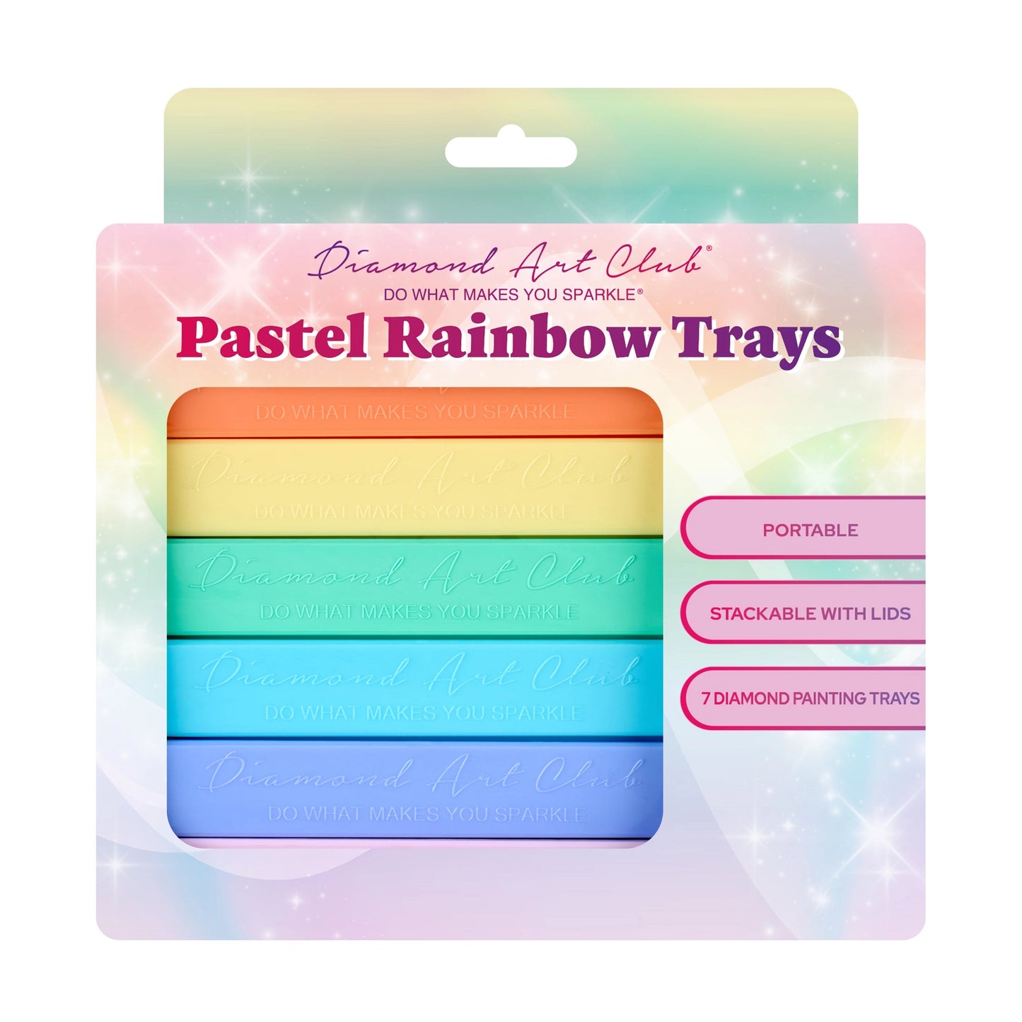 Diamond Art Club Pastel Rainbow Trays - Large (Set of 7)