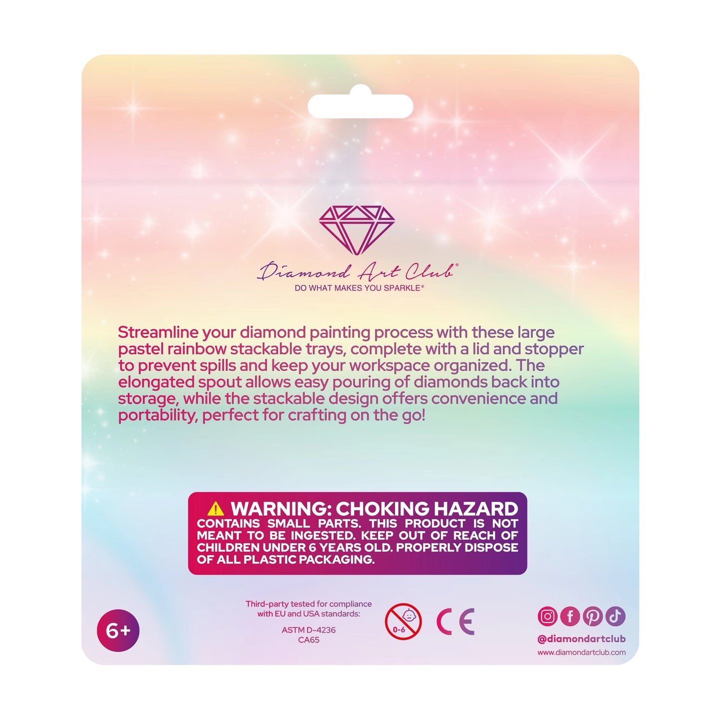 Diamond Art Club Pastel Rainbow Trays - Large (Set of 7)