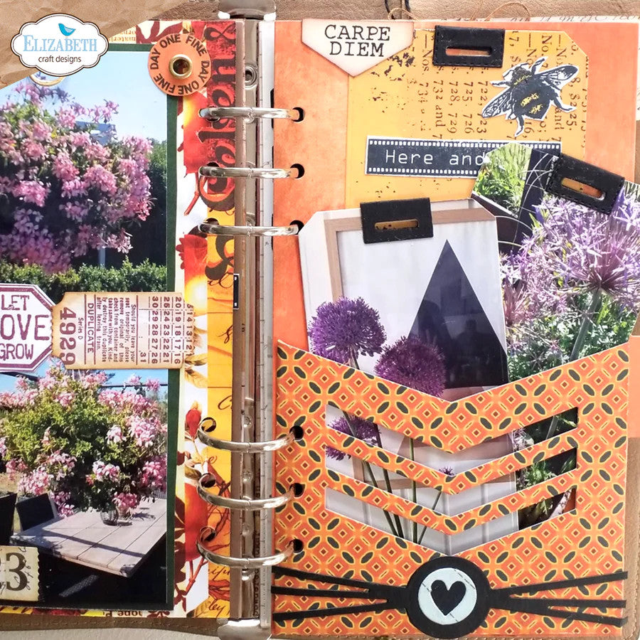 Elizabeth Craft Designs Pocket Set Chevron Circle metalen stansenset 2054