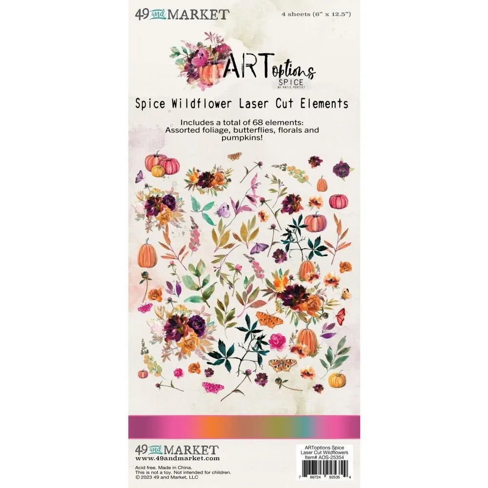 49 & Market ARToptions Spice Wildflowers Laser Cut Elements