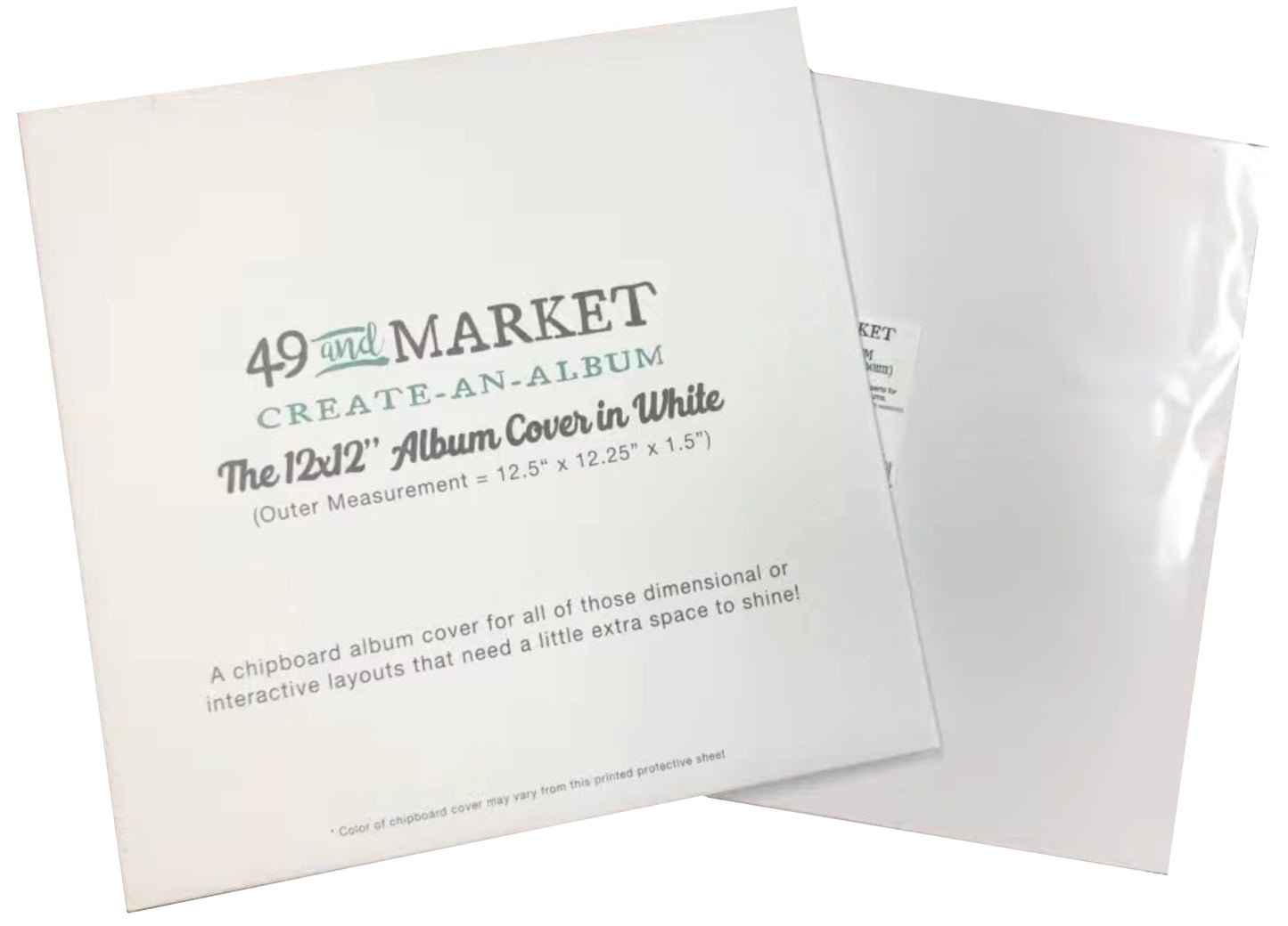 49 and Market Create-An-Album Cover 12” x 12” + Insert Pages/Flaps - White
