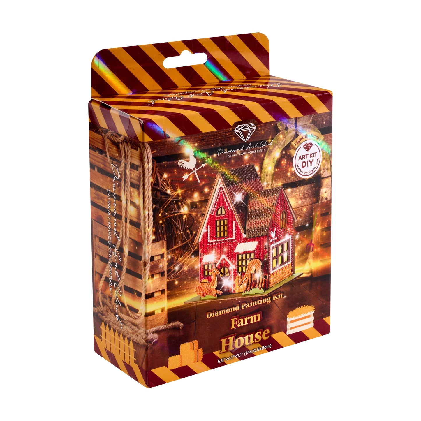 Diamond Art Club LED 3D Gem House - Farm House