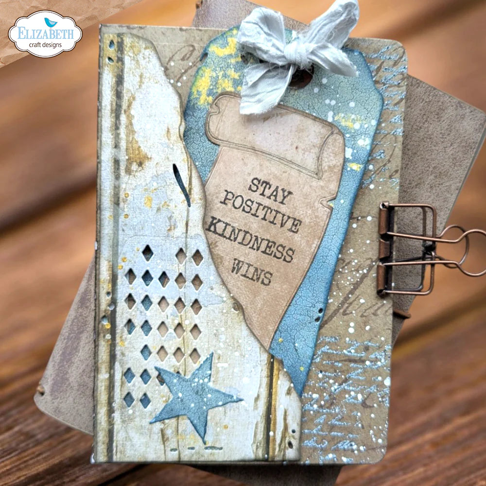Elizabeth Craft Designs Playful Grunge Metal Die Set
