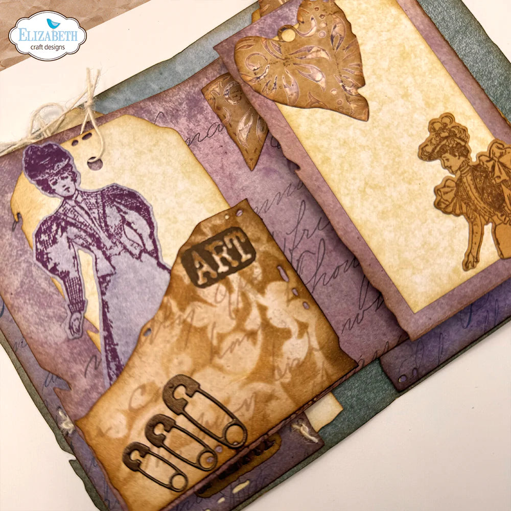 Elizabeth Craft Designs Playful Grunge Metal Die Set