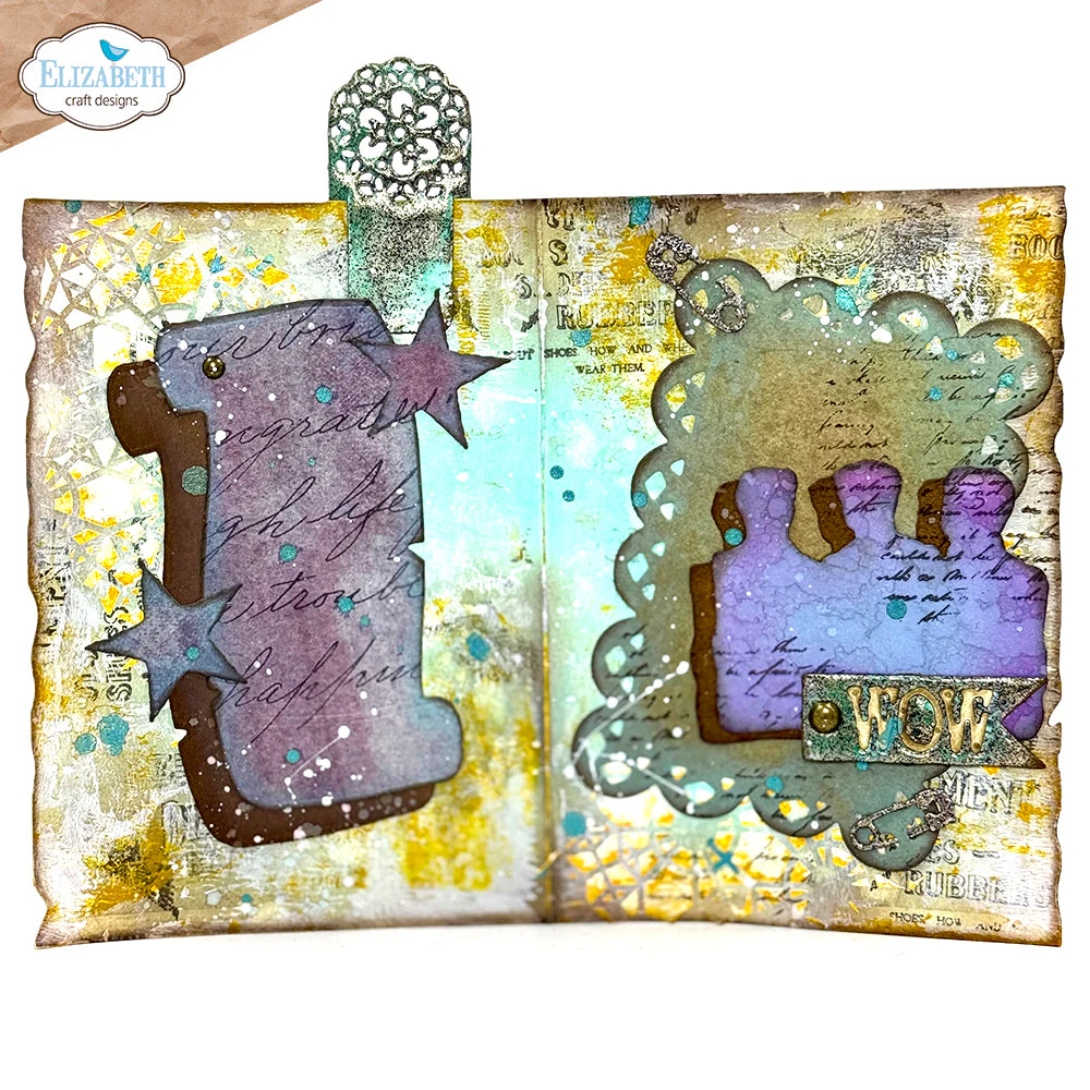 Elizabeth Craft Designs Playful Grunge Metal Die Set