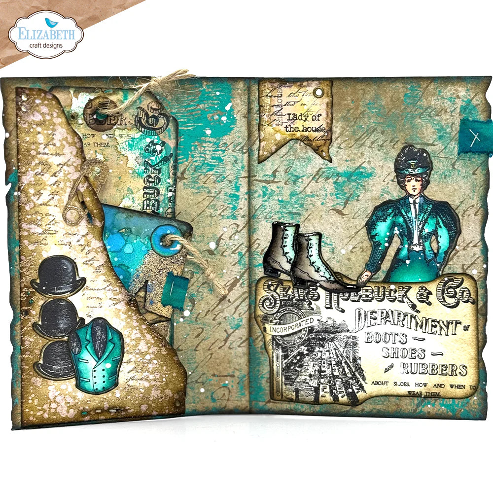 Elizabeth Craft Designs Playful Grunge Metal Die Set