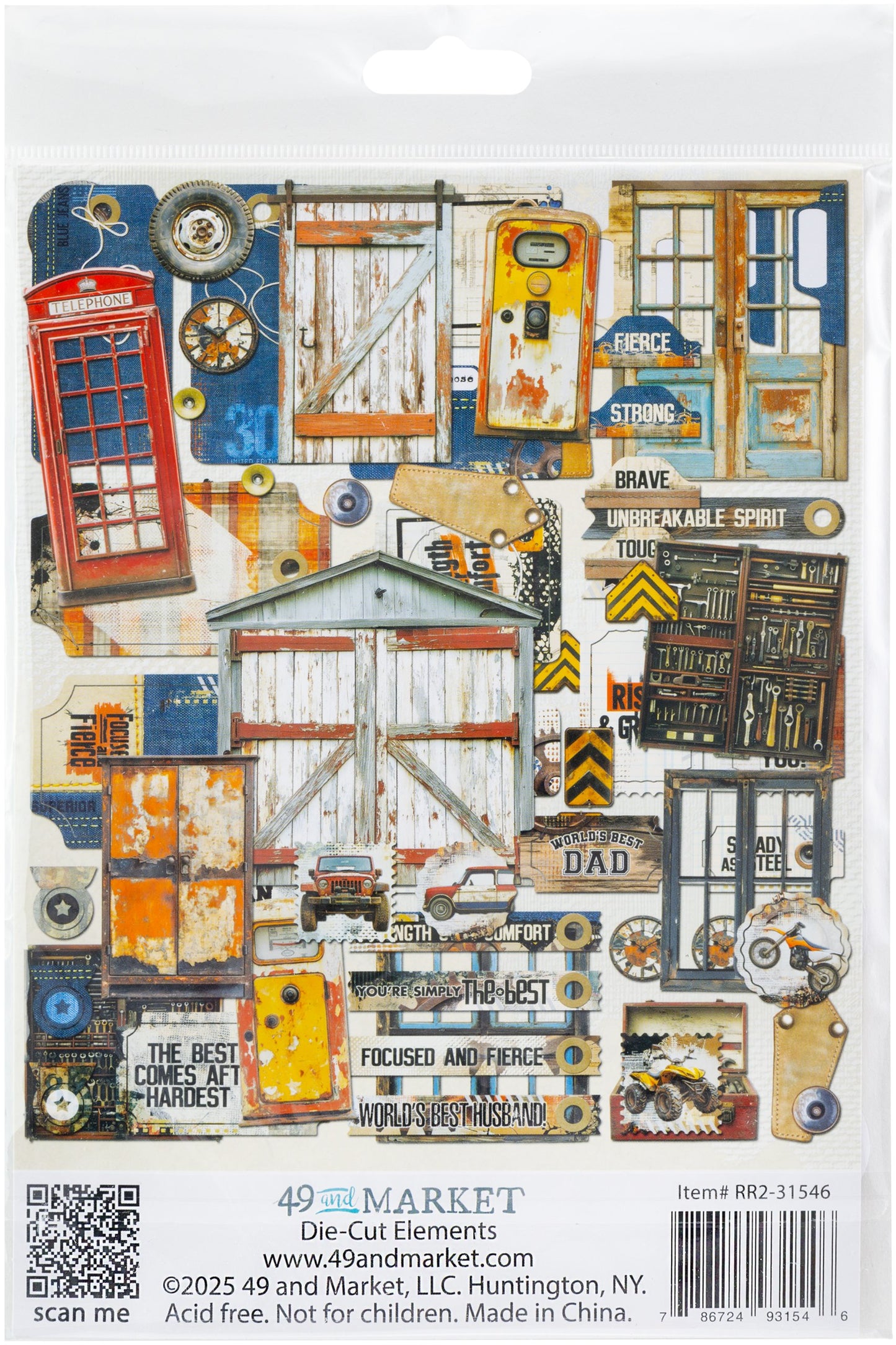 49 & Market Rust & Revs 2.0 Die-Cut Elements