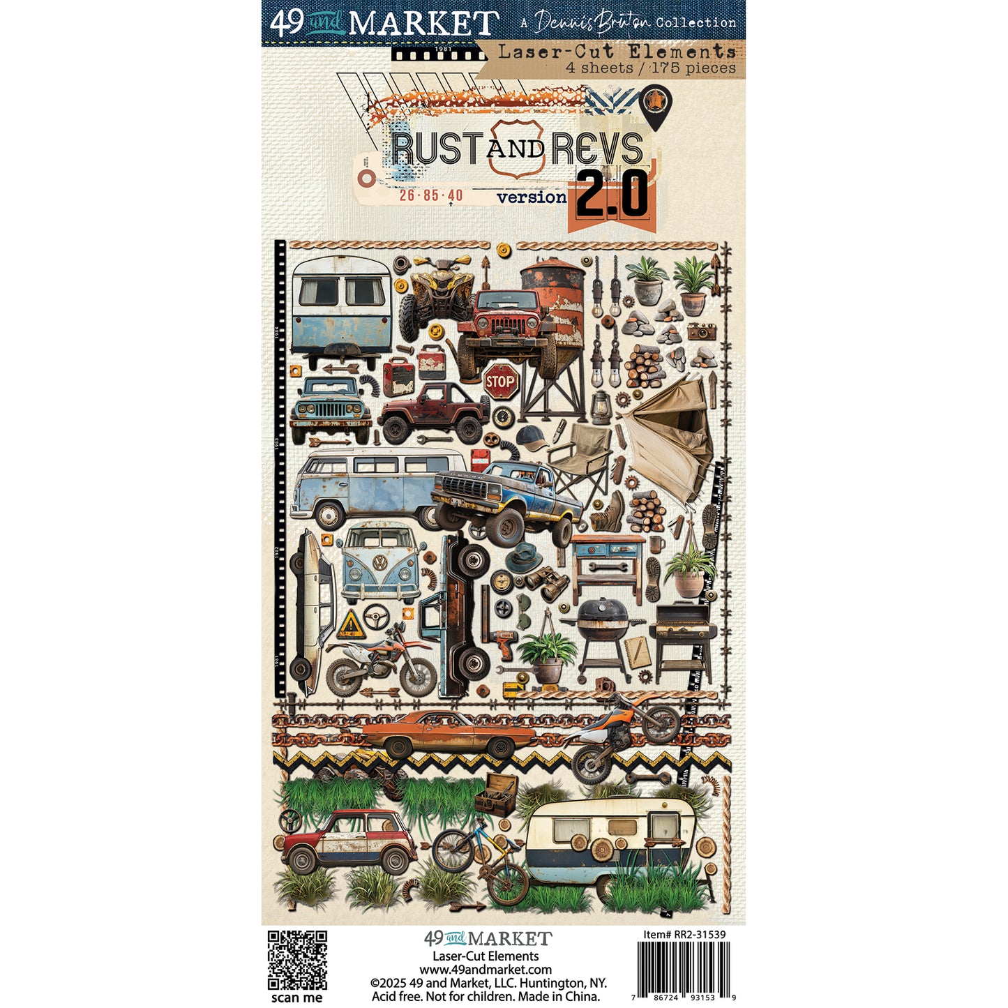 49 & Market Rust & Revs 2.0 Laser Cut Elements