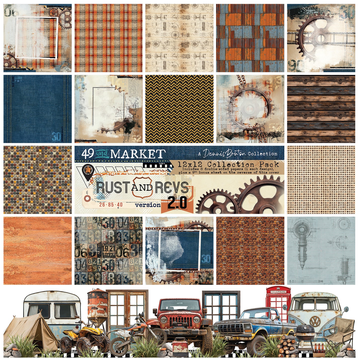 49 & Market Rust & Revs 2.0 12x12 Collection Pack