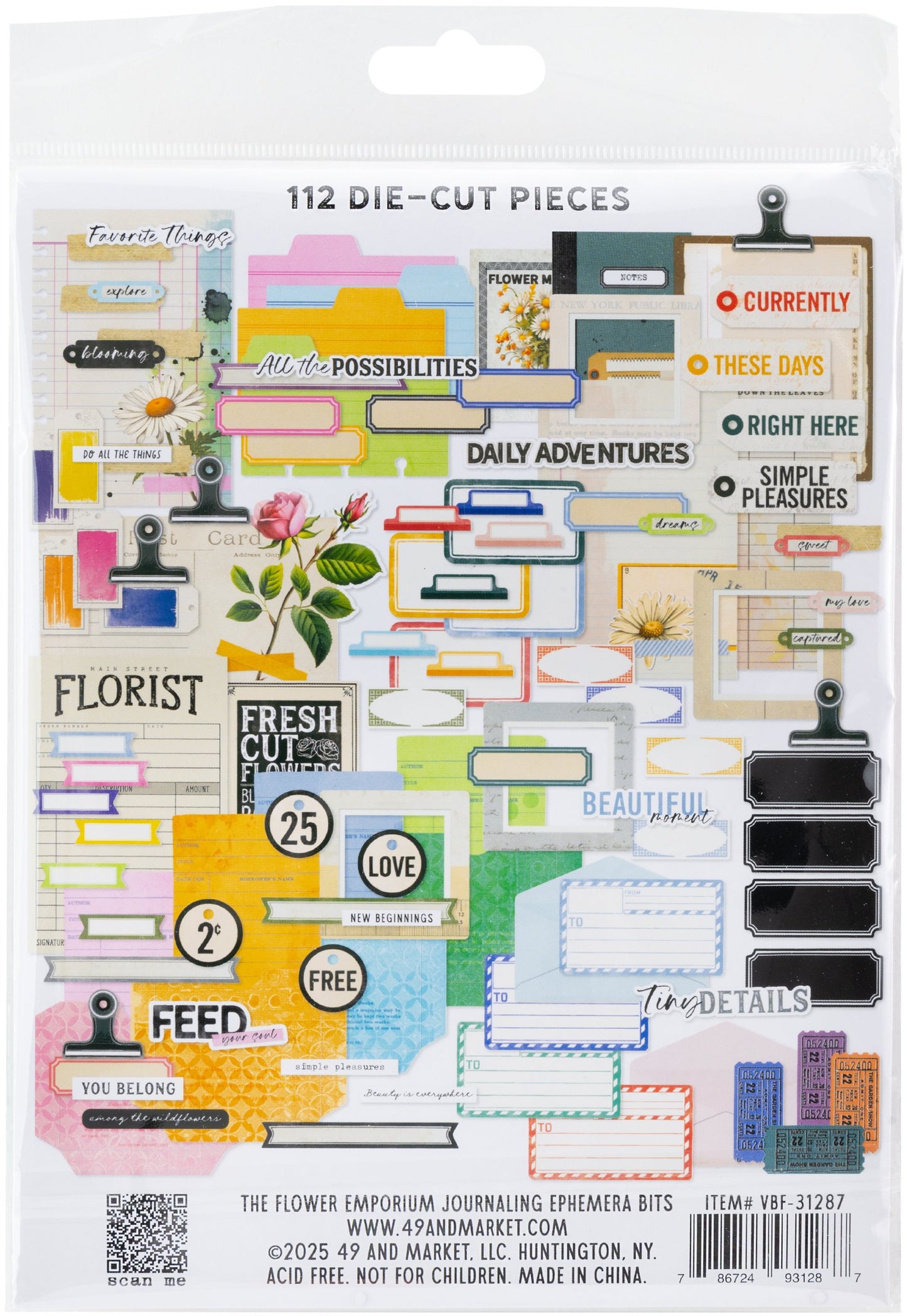 49 & Market The Flower Emporium by Vicki Boutin Journaling Ephemera Bits