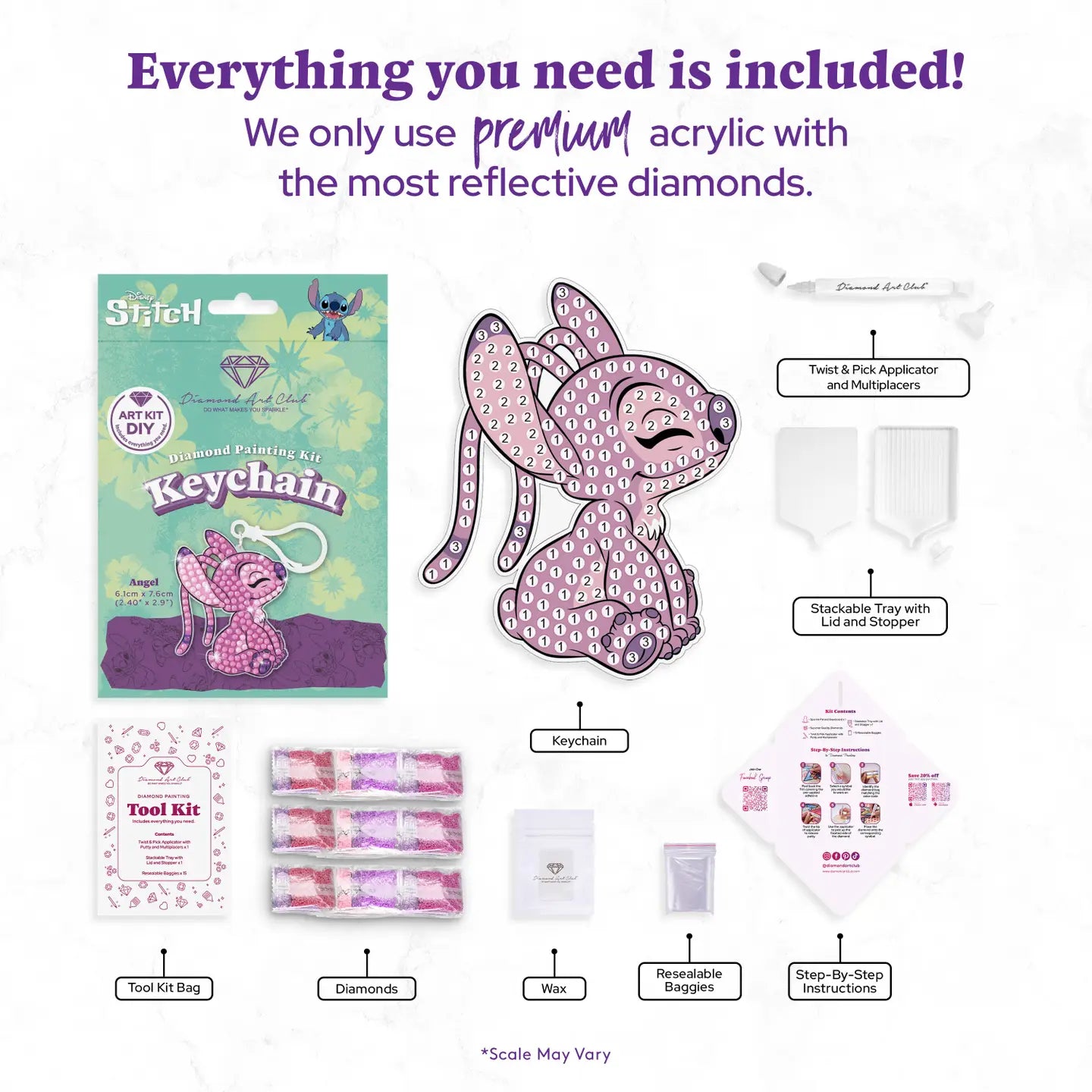 Diamond Art Club Keychain - Angel