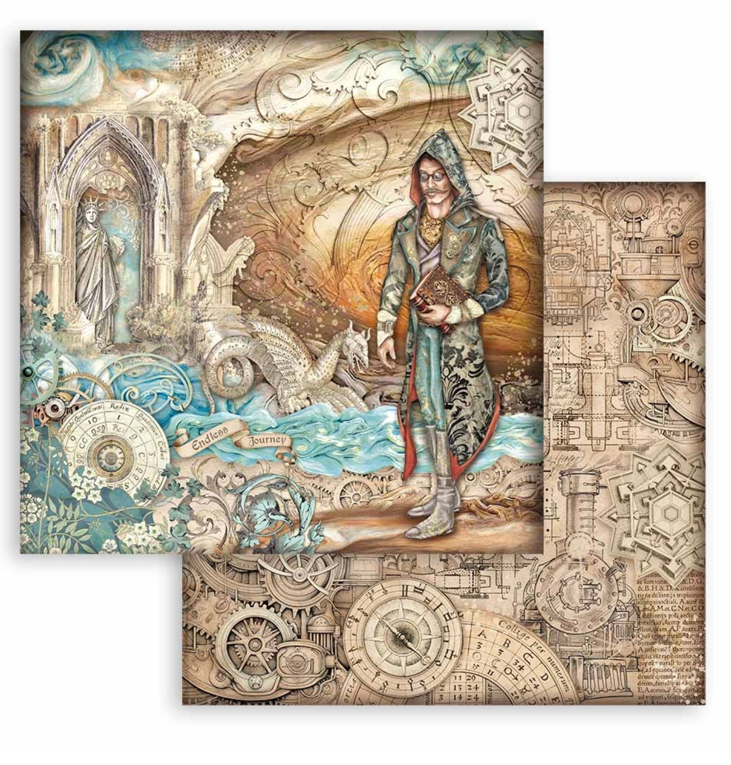 Stamperia 8x8 Sir Vagabond in Fantasy World Paper Pad