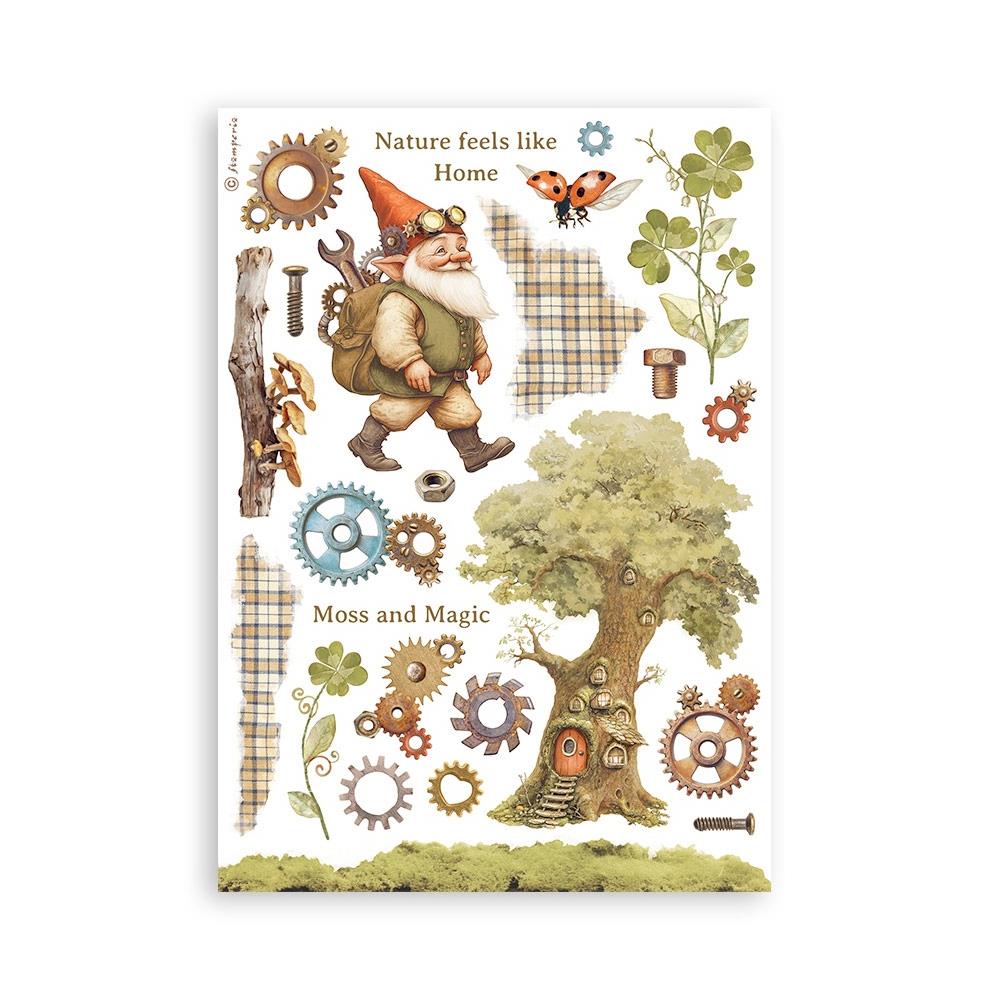 Stamperia Hidden Grove Washi Pad (8 Sheets)