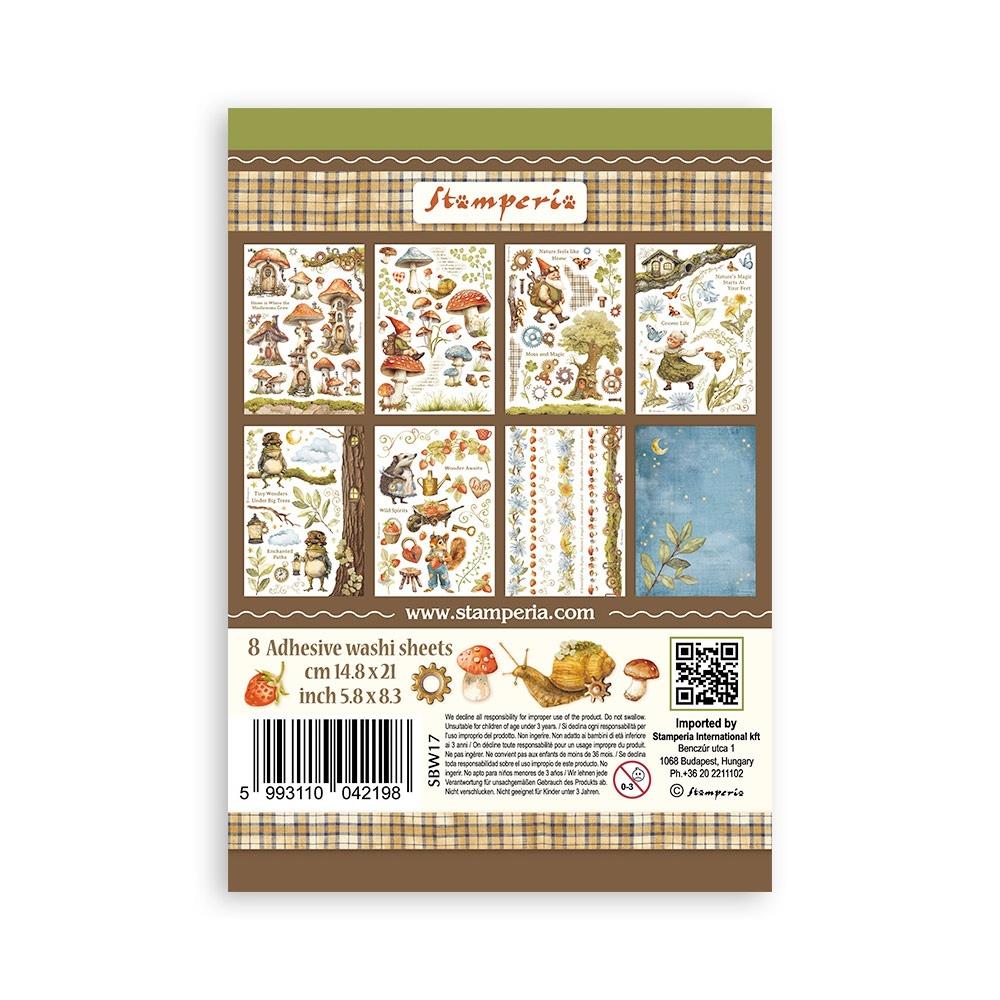 Stamperia Hidden Grove Washi Pad (8 Sheets)