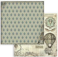Stamperia 8x8 Backgrounds Voyages Fantastiques Paper Pad