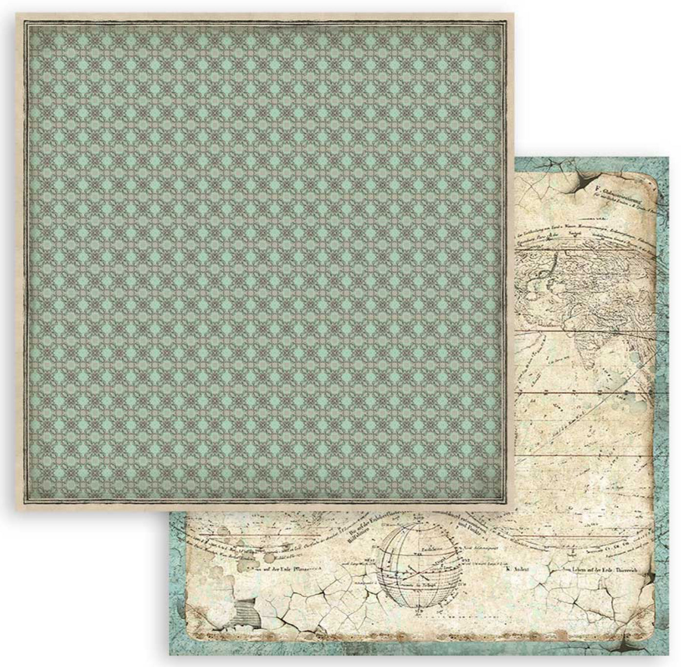 Stamperia 8x8 Backgrounds Voyages Fantastiques Paper Pad