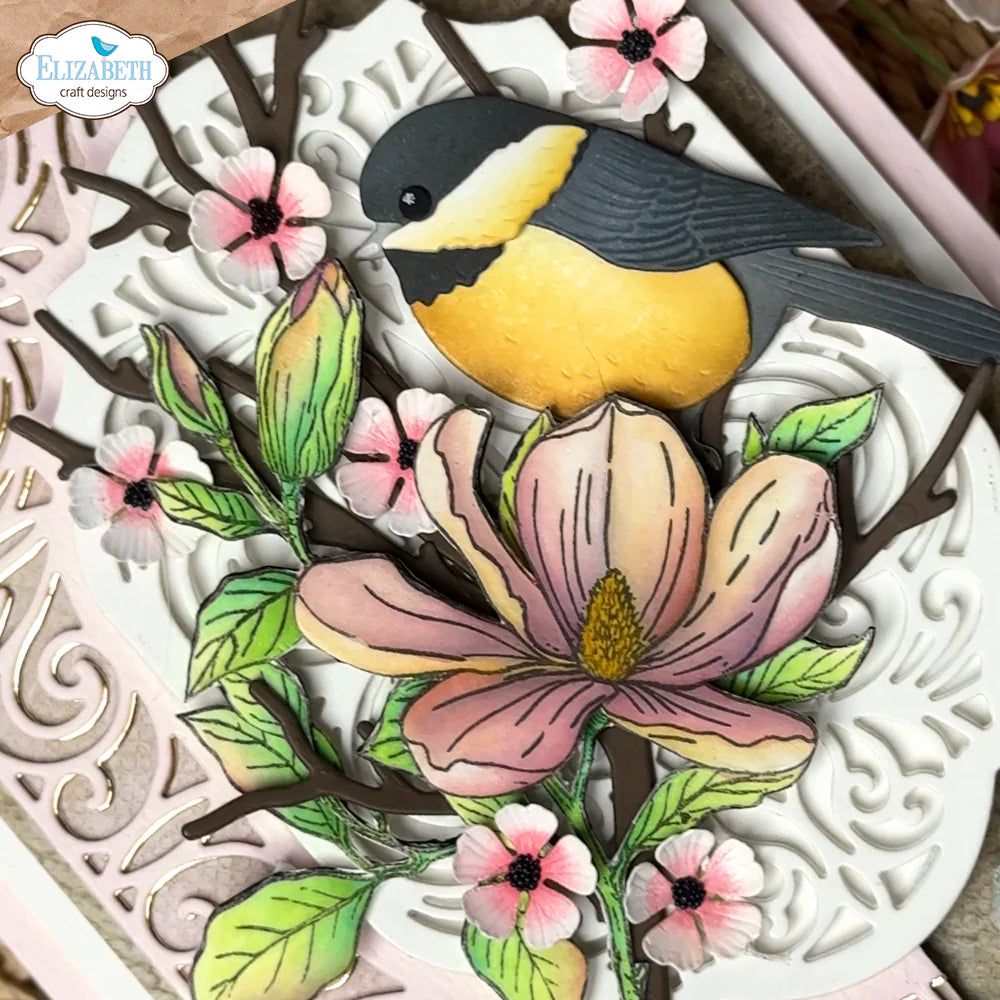 Elizabeth Craft Designs Chickadee Metal Die Set